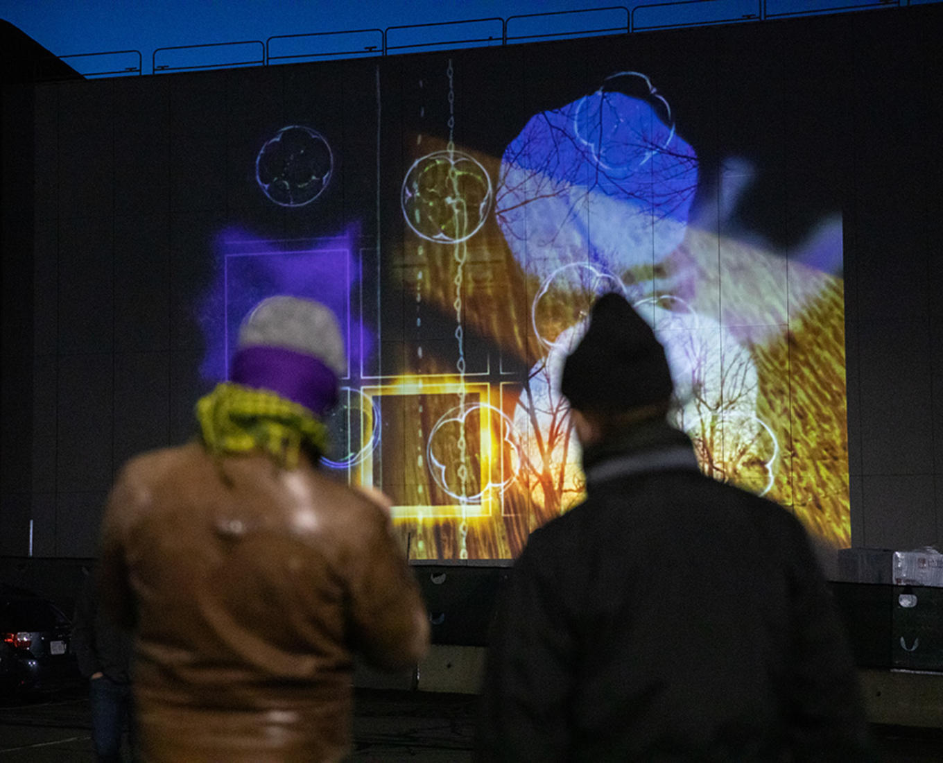 Students attend the "Massively Distributed" event hosted by Arts Transcending Borders in spring 2021.