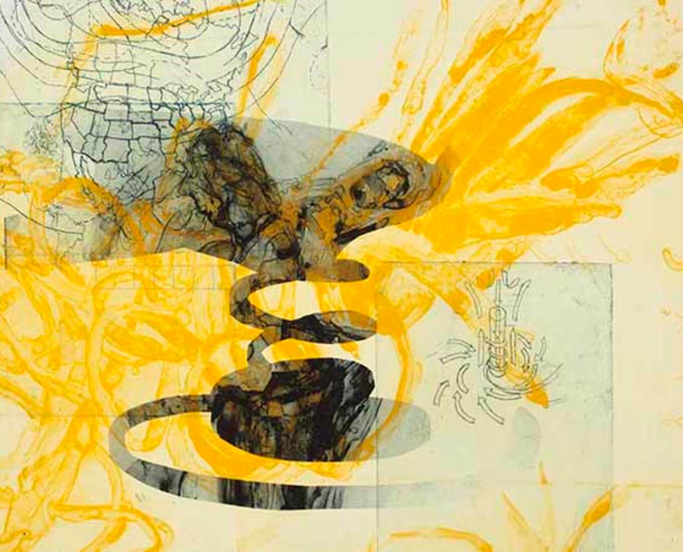 Degree of Impact, 2017. Polymer plate, etching, and stencil
