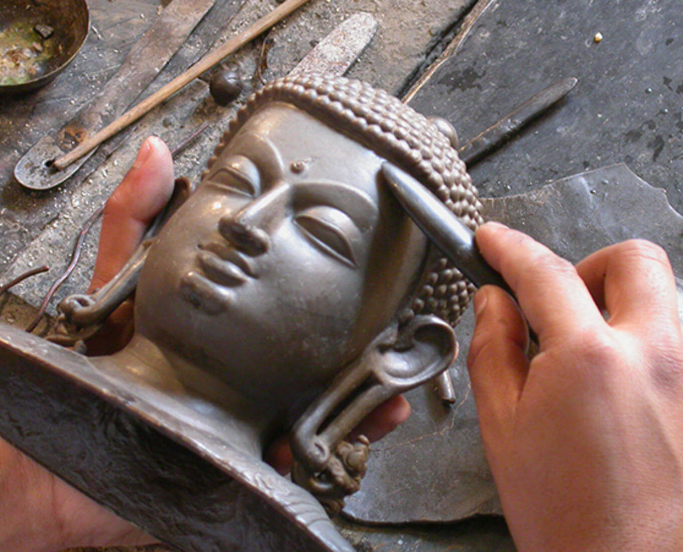 Newar craftsmen metal work