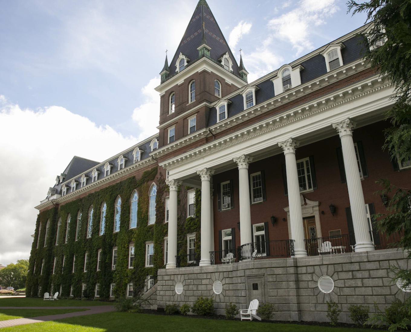 Wide angle shot of building exterior