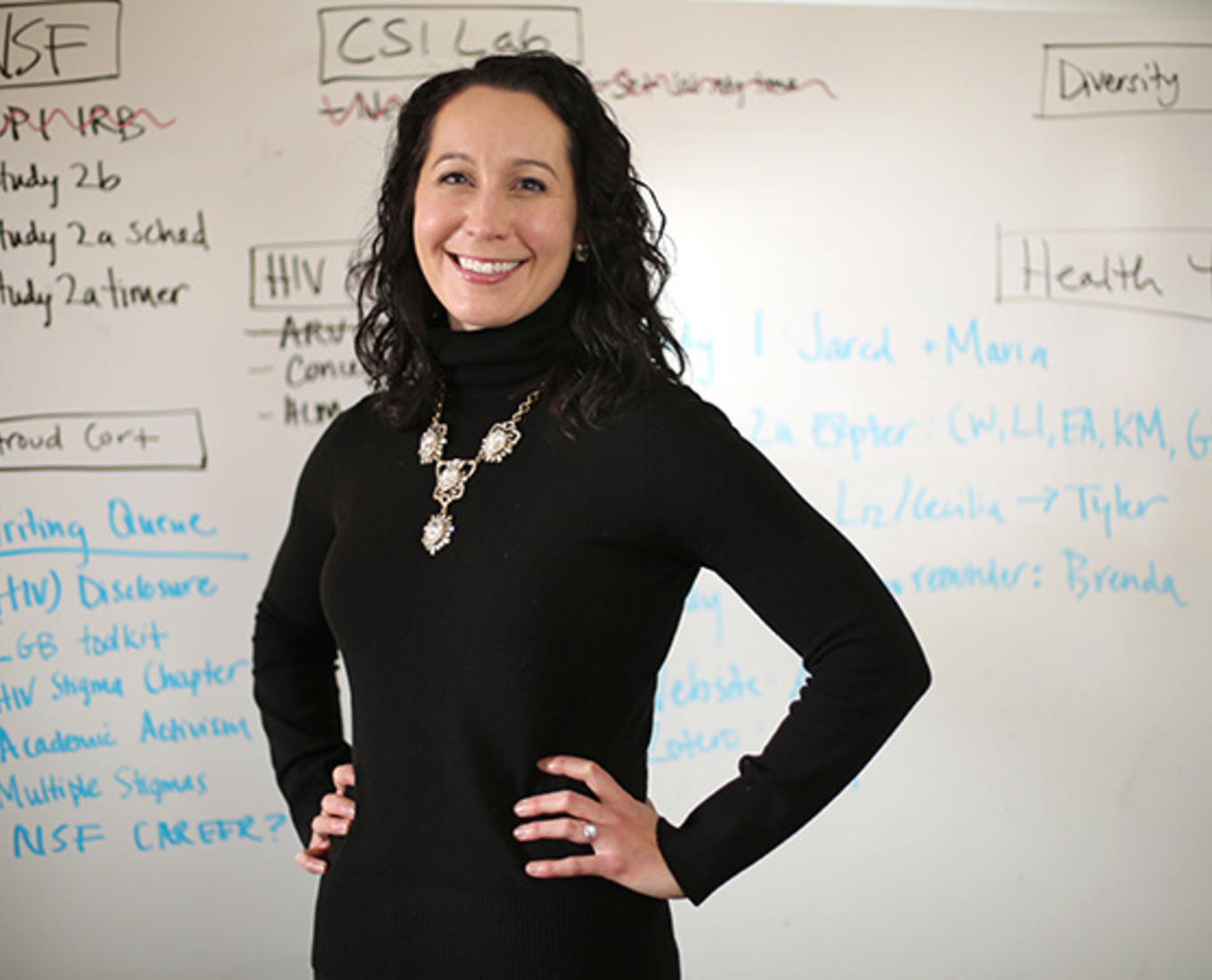 Stephenie Chaudoir, associate professor of psychology. Photo by Tom Rettig