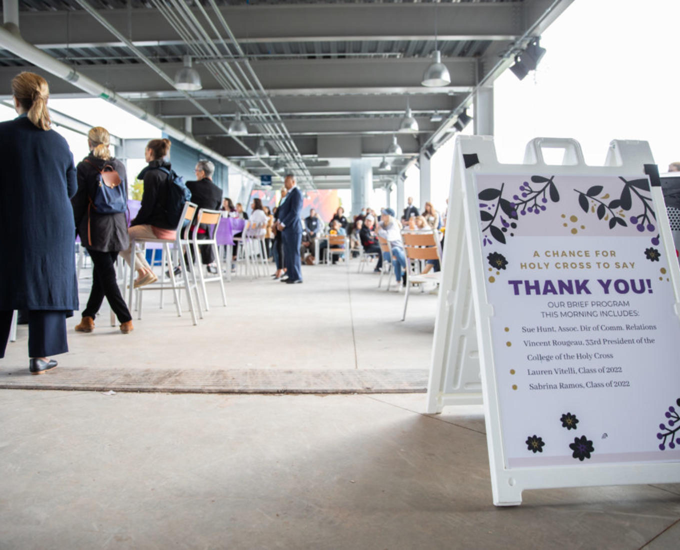 Attendees listening to the speaking program at the Community Partner Appreciation Reception. Photo by Avanell Chang