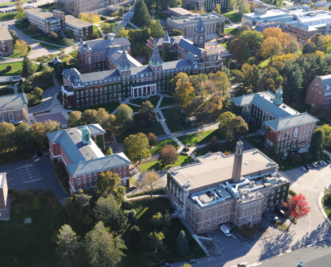 aerial photo of the HC campus