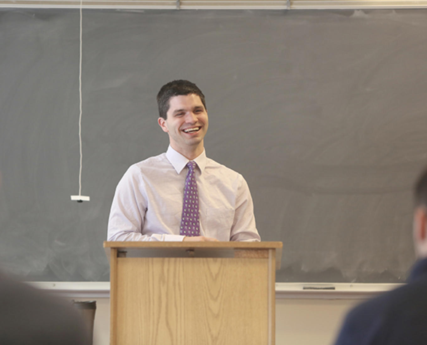 Eric Fleury '08, visiting assistant professor. Photo by Tom Rettig