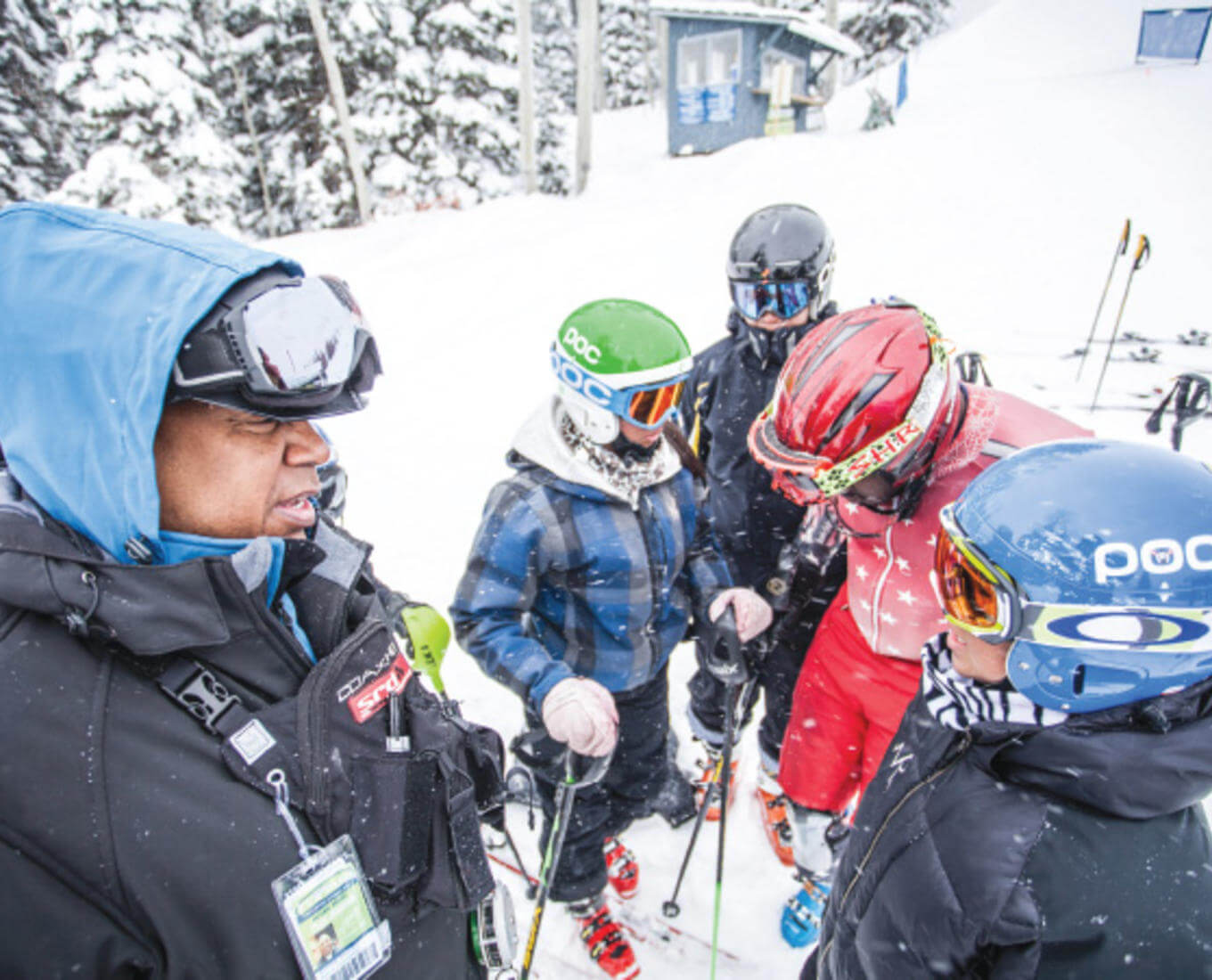 Schone Malliet coaches athletes training with the National Brotherhood of Skiers at Aspen Snowmass