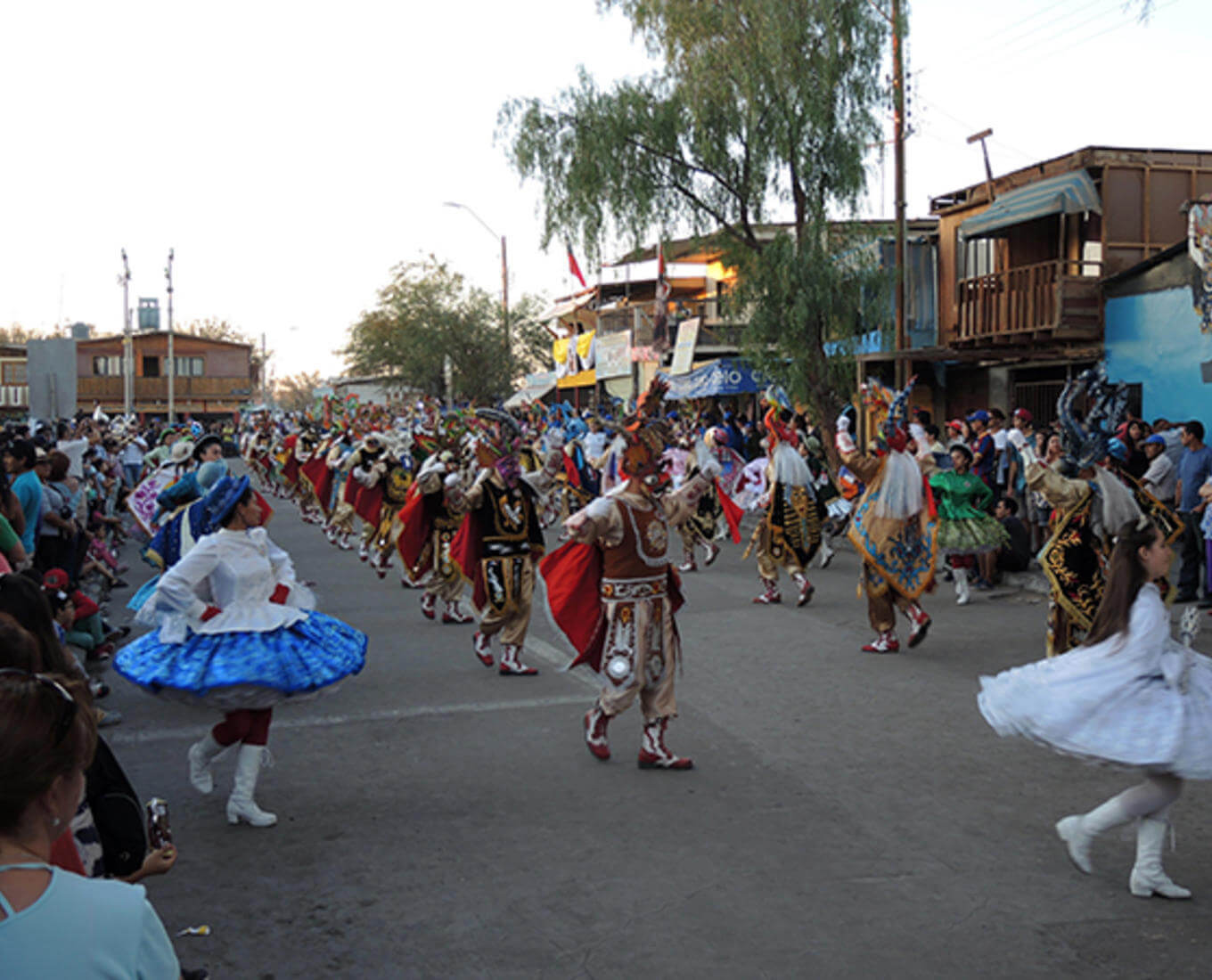 Dancers participating in a 10-day festival for Virgen del Carmen in La Tirana, Chile. Photo by Thomas M. Landy
