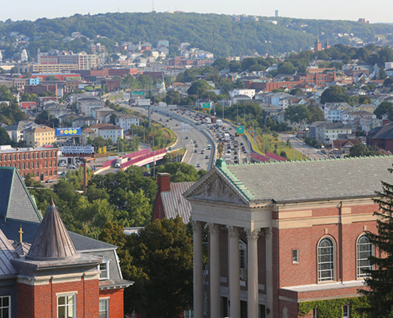 City of Worcester seen here from the Holy Cross campus. Photo by Tom Rettig