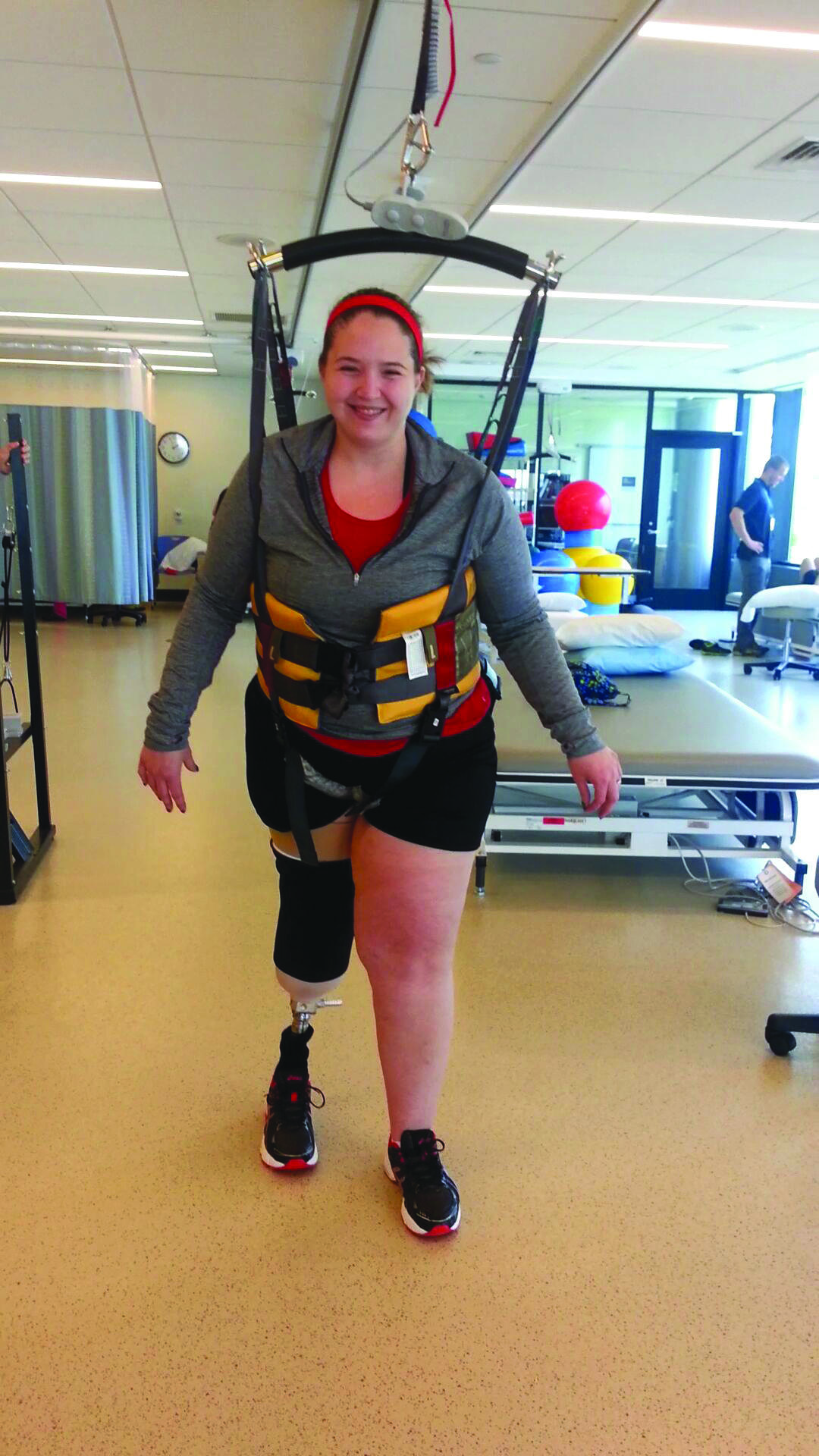 After amputating, DeChellis’ main goal was to regain strength and learn how to walk with a prosthetic.