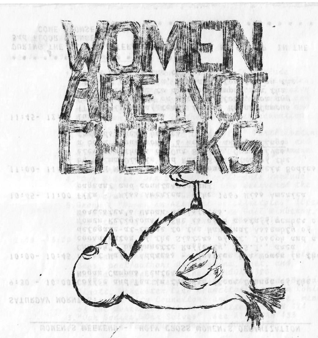 a flyer from A Day for Women event held at the College in March 1974