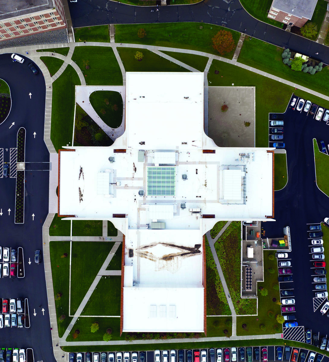 Aerial view of the Prior Performing Arts Center.
