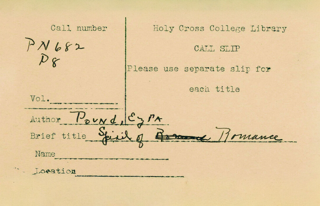 Library call slip